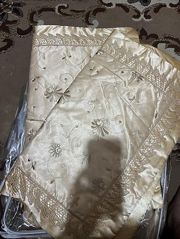Постельное белье: Saten naxışlı yataq dəsti - Rəng: açıq qızılı/şampan - Material — 2