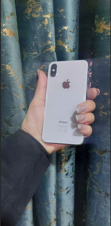 iphone 6 barter: IPhone X, 64 GB, Ağ, Face ID