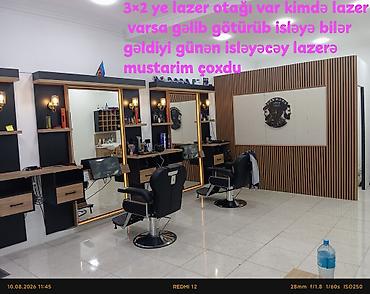 lazer ustasi isi axtariram: 3×2 m ölçüdə tam ayrılmış lazer otağı icarəyə verilir. Müasir — 1