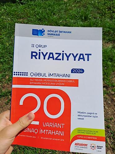 sintezator satılır: 20 sınaq riyaziyyat (qəbul üçün) 2ci qrup. qəti işlədilnəyib. 6 manata — 1