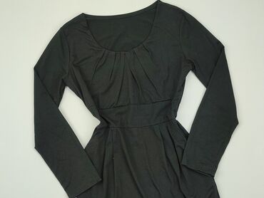 czarna sukienki na wesele długa: Sukienka, S, stan - Bardzo dobry