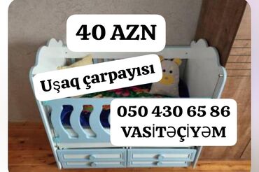 uşaq qrafati: Oğlan və qız üçün, İşlənmiş, Çarpayı, Matras ilə