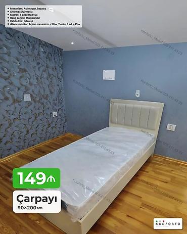 matras satisi: Çarpayı – 90×200 sm - Mexanizm: Açılmayan, bazasız - Sıyırma — 1