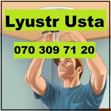 divar üçün işıq: Lyustr ustası. Unvanda Təmir. Quraşdırma. Diaqnostika. Ehtiyyat