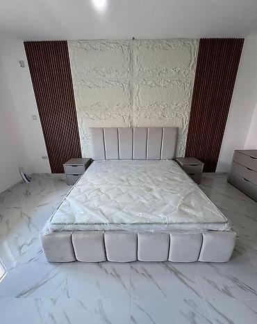 redustar kapsul: Mebel dəsti – Yumşaq çərçivəli modern çarpayı - Model: kapsul formalı — 3