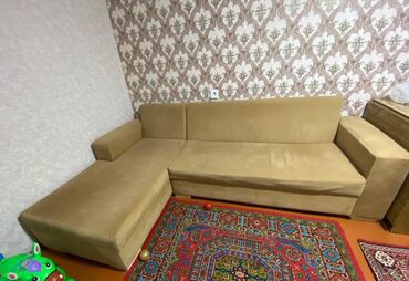 i̇slenmis divan: Угловой диван, Б/у, Нераскладной, Без подьемного механизма, Ткань, Нет доставки