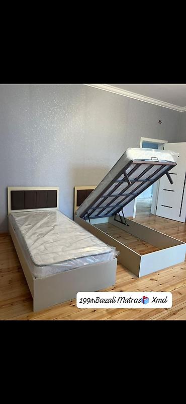 su matoru markus: Bazalı tək nəfərlik çarpayı və matras dəsti - Ölçü: tək nəfərlik - — 1