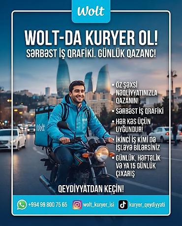 evde online iş: Sürücü-kuryer tələb olunur, Şəxsi nəqliyyat vasitəsi ilə, Gündəlik ödəniş, Təcrübəsiz — 1