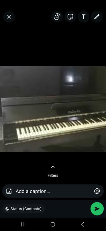 piano şekilleri: Qara rəngli piano satılır,Xırdalanda AAF parkda