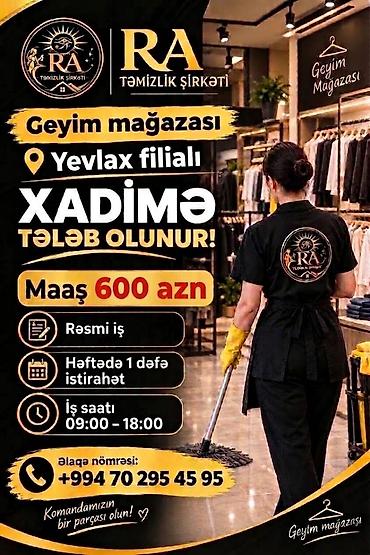 evde daye isyeri: RA Təmizlik Şirkəti – Geyim mağazası üçün xadimə vakansiyası — 4