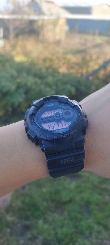 часы с сим: Спорттук саат, Casio (G-Shock), Таймер жана секунда өлчөгүч, Суу өткөрбөөчү, Асыл нуска, Унисекс, Колдонулган