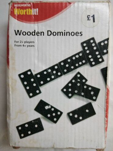 igračke crni petak: Domine Wooden dominos London,duplo 6,28 kom.drvene 4x2 cm