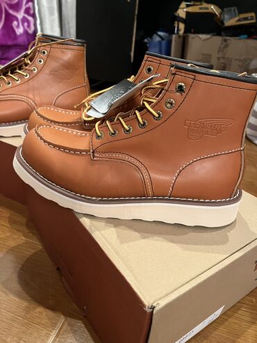 классические мужские ботинки: Red wing shoes кожаные ботинки В шикарном качестве Темно и светло