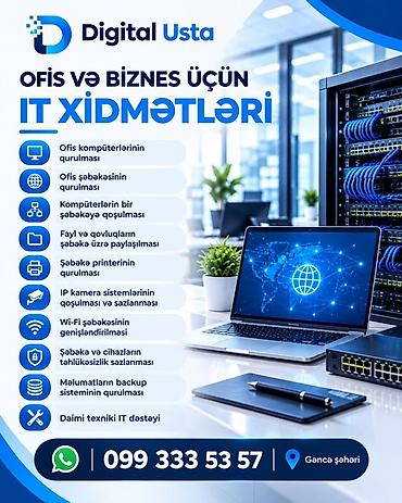 Ofis və biznes üçün İT xidmətləri – Whatsappda yazin Təklif olunan