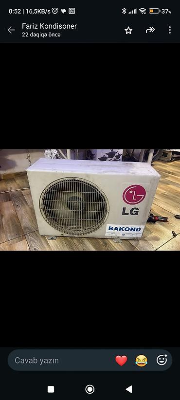 Kondisionerlər: LG split kondisioner – daxili və xarici blok komplekti 12000 btu 45 kv — 2