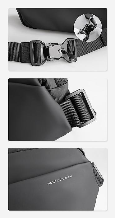 zip flip: Cлинг сумка Mark Ryden Mike MR8368 Арт.3087 Мужская черная сумка с — 5
