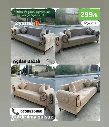toy cadırları: Açılan-bazalı divan - Ölçü: 2.30 m - Daxildir: 2 ədəd yastıq - — 1