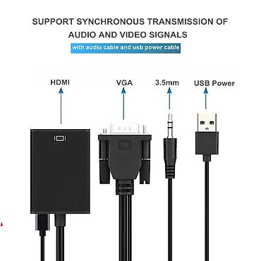 Конвертер для ПК, VGA → HDMI, Новый, Самовывоз, Платная доставка