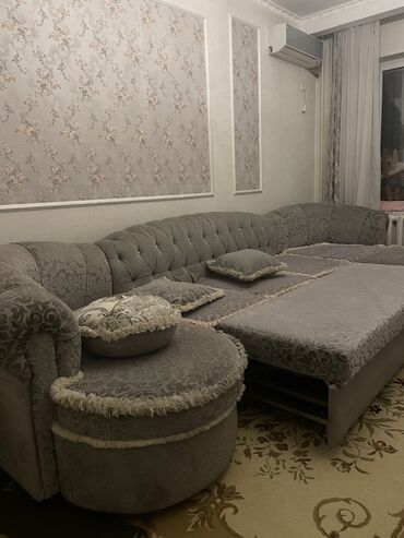 подарок на 23 февраля бишкек: Диван-кровать, цвет - Серый, Б/у