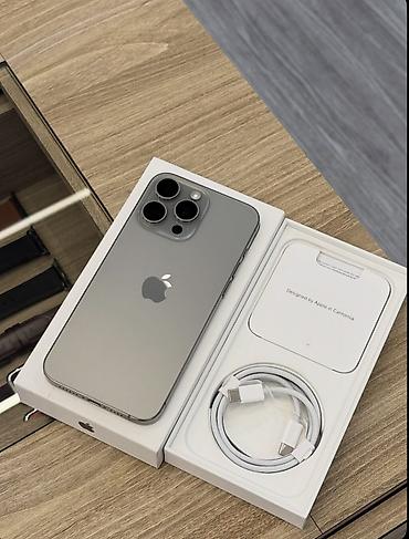 apple studio: IPhone 15 Pro Max, Новый, 256 ГБ, Natural Titanium, Защитное стекло, Коробка, Чехол, 88 % — 3