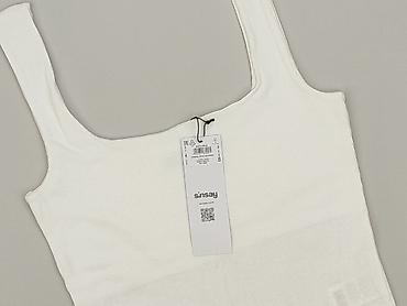 bluzki basic białe: Sinsay, Top damski, rozmiar M — 1