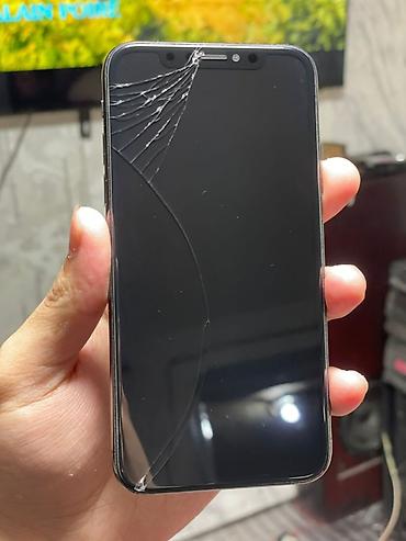 Apple iPhone: IPhone X, Б/у, 64 ГБ, Черный, Чехол, 72 % — 2