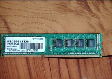 Sərt disklər (HDD): Operativ yaddaş (RAM) Patriot Memory, 4 GB, 1333 Mhz, DDR3, PC üçün, İşlənmiş