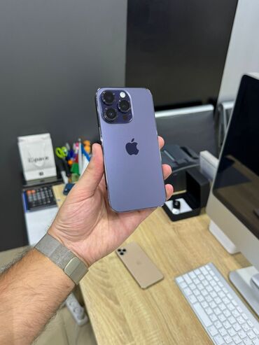 Apple iPhone: IPhone 14 Pro Max, 256 GB, Deep Purple, Zəmanət, Kredit, Sənədlərlə