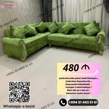 Divanlar: Künc divan, Yeni, Açılan, Bazalı, Parça, Şəhərdaxili pulsuz çatdırılma — 7