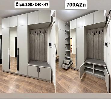 Dəhliz üçün funksional qapı yanı dolab dəsti Ölçü: 200 × 240 × 47 sm