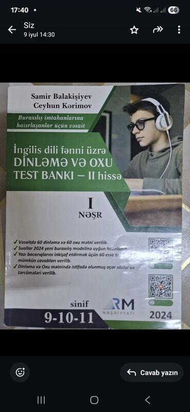 cahid imanov tarix test toplusu 2021 pdf: İngilis dili Testlər 11-ci sinif, RM, 2-ci hissə, 2024 il
