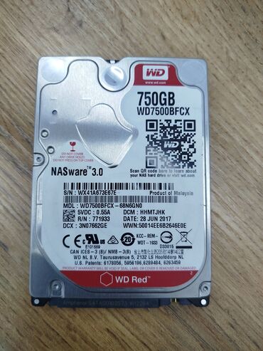 Системы охлаждения: Накопитель, Б/у, Western Digital (WD), HDD, 2.5", Для ноутбука