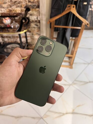 Apple iPhone: IPhone 13 Pro, 128 GB, Yaşıl, Zəmanət, Qırıq, Barmaq izi