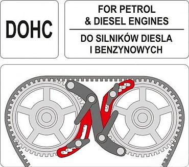 kerovi: YATO univerzalni alat za blokadu bregastih osovina (DOHC) – set - — 4