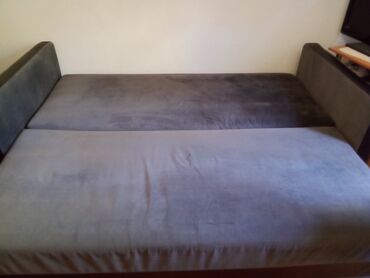 dvosed na razvlačenje cena: Two-seat sofas, Textile, color - Grey, Used