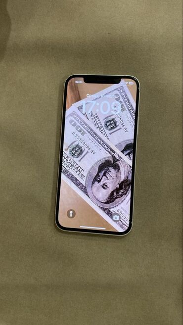 купить бу телефоны: IPhone 12, Жаңы, 128 ГБ, Ак, Заряддоочу түзүлүш, Коргоочу айнек, 77 %