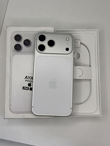 IPhone 17 Pro Max, Б/у, 256 ГБ, Серебристый, Коробка, 100 %