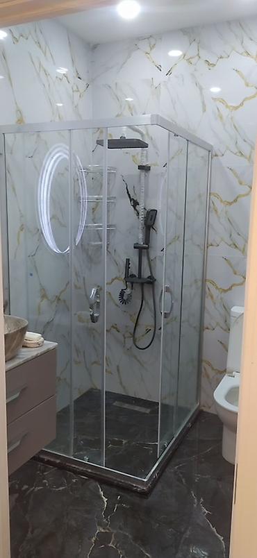 Duş kabinaları, arakəsmələr: Üstü qapalı kabina, Düzbucaqlı — 3