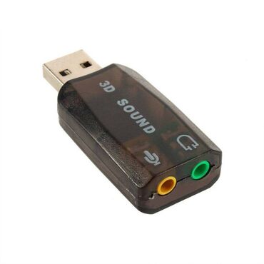 Колонки, гарнитуры и микрофоны: Звуковой адаптер USB to AUX. 3D sound (AC-3)