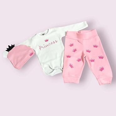 Kompleti: 3 dekni kompletic Vel 56-62 dvobroj do 3 meseci 68 do 5 meseci 74 do 9 — 20