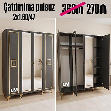 Dörd qapılı dolablar təmiz laminatla 📌 Qiymət : 270₼ Ölçü : 2 x 1.60 lalafo.az -da Dörd qapılı dolablar təmiz laminatla 📌 Qiymət : 270₼ Ölçü : 2 x 1.60