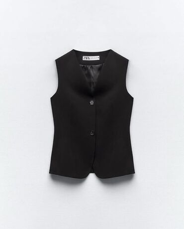 usaq ucun qizil sirqalar: Жилет, Zara, M (EU 38), L (EU 40), цвет - Черный