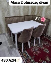 столы ручной работы: 🇹🇷Turkiye istehsali. Metbex masa desti Masa 2 oturacaq divan Masa