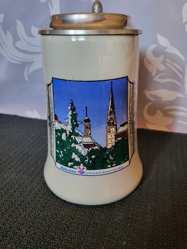 Čaše: Krigla Zinn Nemacka 70te. Krigla bez ostecenja,sve na njoj odsjaj od — 9