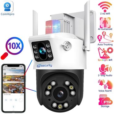 video kamera panasonic: Kamera wifi 2 kamerali 360° smart kamera 2 Eded ayri ayri istiqamete