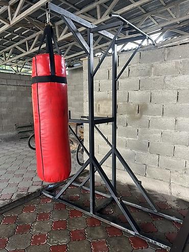 boxing machine: Напольная стойка с подвесом для боксёрского мешка + мешок - Массивная — 2