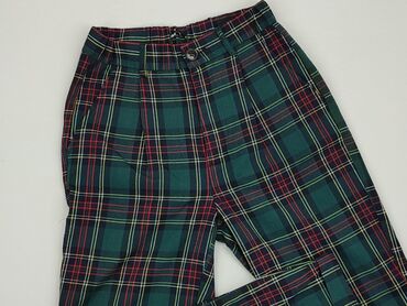 spódnice plisowane w kratę: Spodnie materiałowe, Cropp, 2XS, stan - Dobry