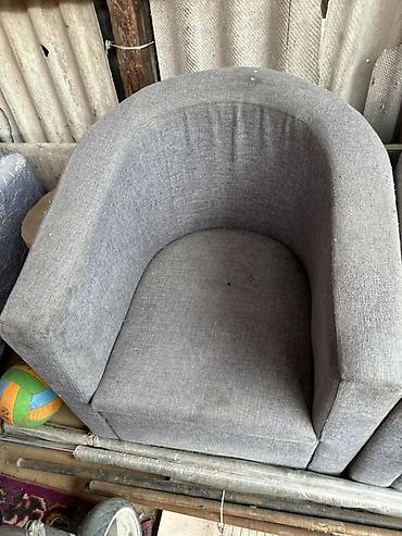кожаный пуфик: Кресло-корзина (club chair) в современном стиле 6 шт.Каждый по 500 сом — 1