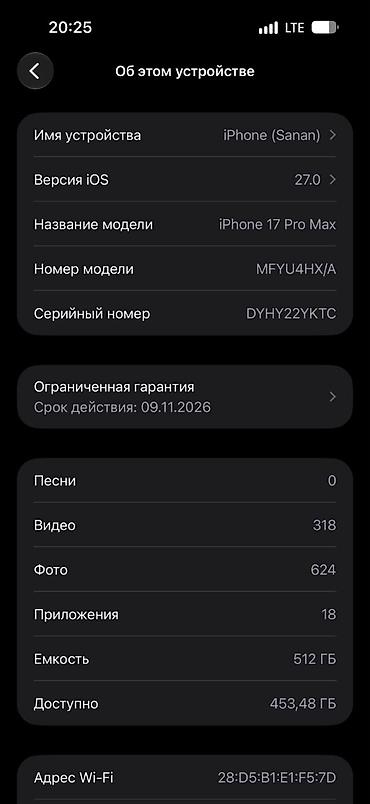 Apple iPhone: IPhone 17 Pro Max, 512 GB, Blue Titanium, Face ID — 7