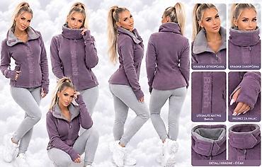 tech fleece ženski: Ženska fleece jakna duks Bench – ljubičasta - Topao, mekan fleece — 2